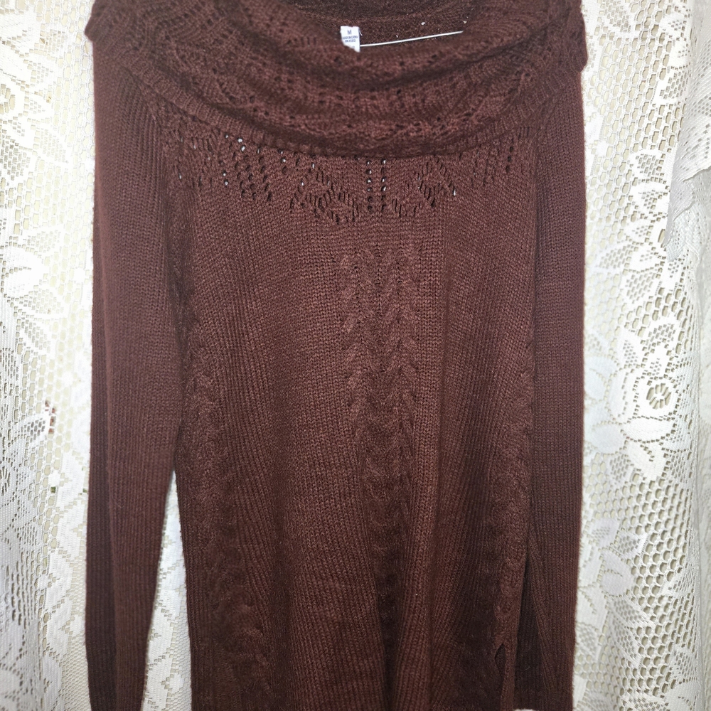 Great Northwest Clothing Company Rich Brown Cowl Neck Sweater